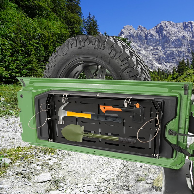 KUAFU Double-Layer Foldable Tailgate Table Compatible with 2018-2023 Jeep Wrangler