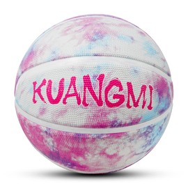 Kuangmi Rosa Baloncesto, Juvenil Tamaño 5(27.5"), Juego Deportivo Interior Exterior Parque, Playa y Piscina para Niños Niñas Balón, Rosa