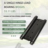 AnvFlik 8inch Black Double Action Spring Hinges, Self Closing Door