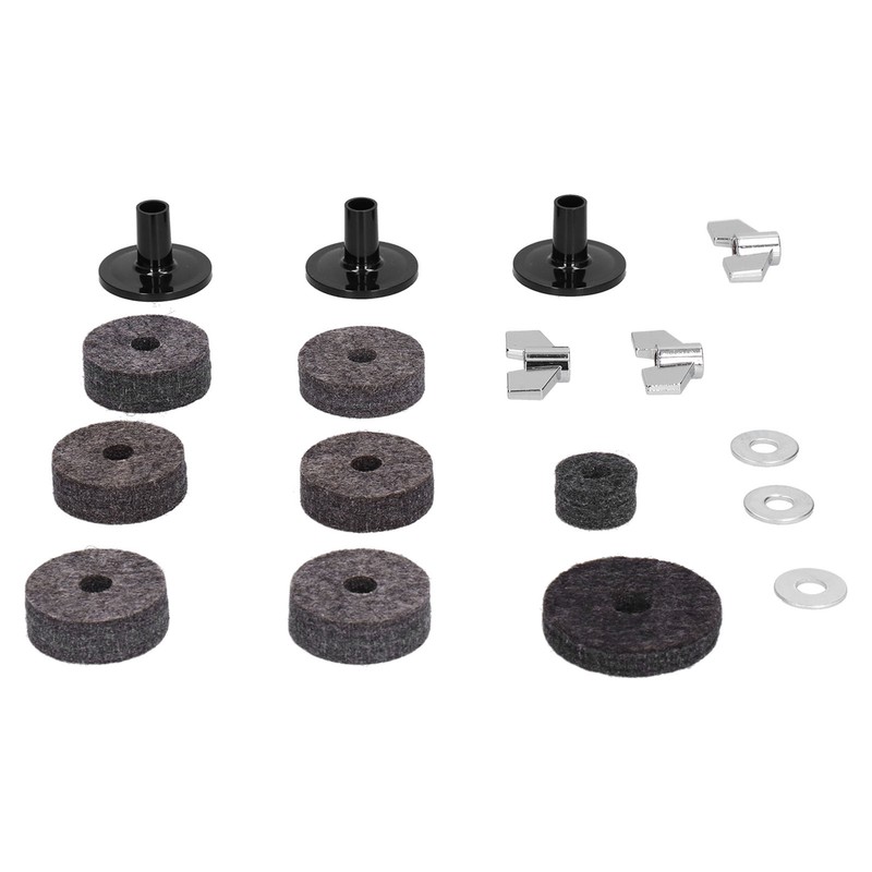 18PCS Cymbal Replacement Accessories HiHat Clutch Felt Cymbal Sleeves with