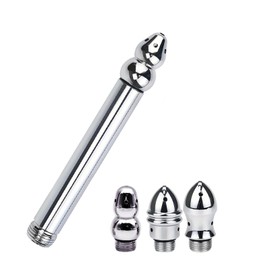 Aluminium Shower Set Shower Wash System, 3-Piece Aluminium Enema Set for Cleaning, with Shower Head Shower Set Accessories Including Velvet Carry Bag