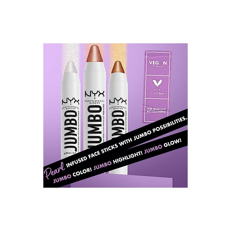 Nyx Professional Makeup, Iluminador Jumbo Highlighter, Tono Coconut Cake