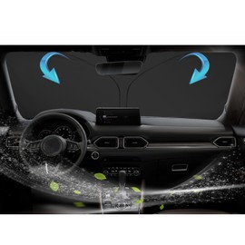 SKTU Sonnenschutz für Frontscheiben kompatibel mit Mazda CX-5 KF 2017-2024 Innen Faltbar Frontscheibenabdeckung mit UV Schutz