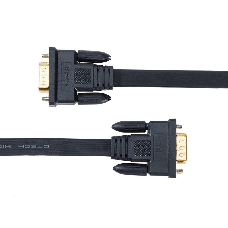 DTech Thin Computer Monitor VGA Cable 6ft Standard 15 Pin