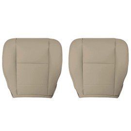 NLQR Front Driver and Passenger Side Bottom Replacement Seat Covers Microfiber Leather Tan Compatible with Toyota Sequoia Tundra 2000 2001 2002 2003 2004 2005 2006