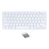 Bluetooth Keyboard Tablet PC Ultra Slim Portable 78 Keys White