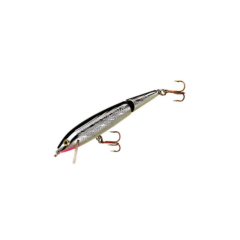 Rebel Lures J1001 Jointed Minnow Fishing Lure- Silver/Black - 3