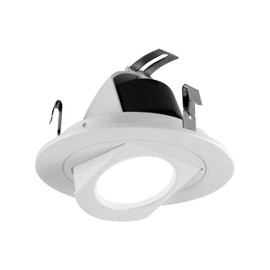 NICOR Lighting DLR4-R-10-120-2K-WH 4 in. White LED Recessed Retrofit Adjustable Retractable Downlight, 2700K