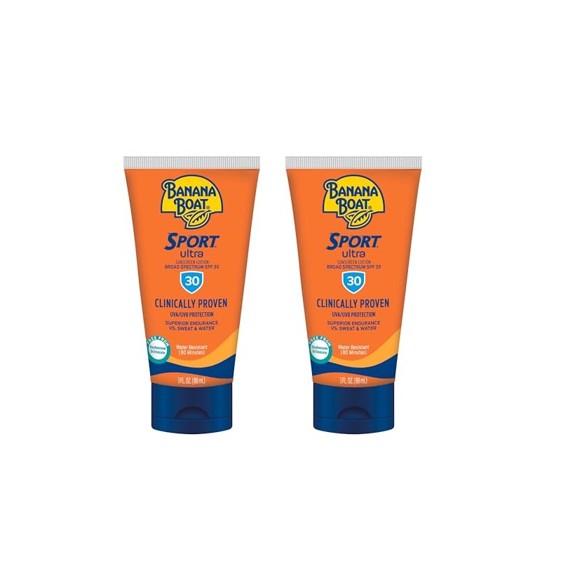 Banana Boat Sport Performance Sunscreen Lotion SPF 30, 3 Ounce