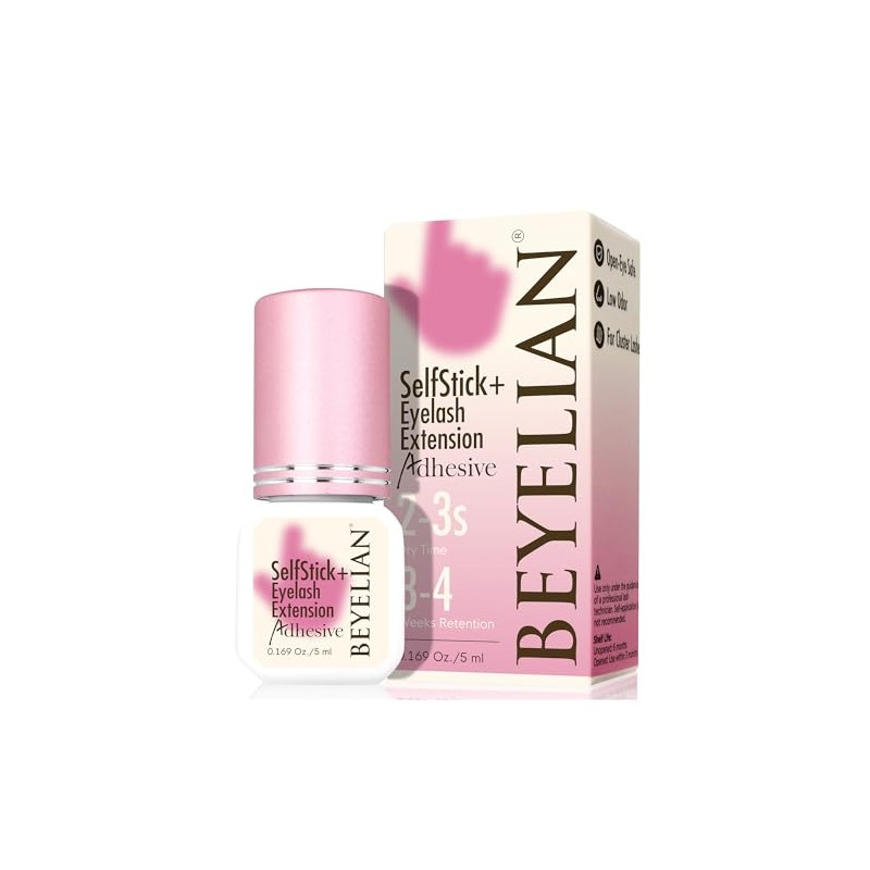 BEYELIAN Sensitive Lash Cluster Glue,Strong Hold Eyelash Extension Black Glue