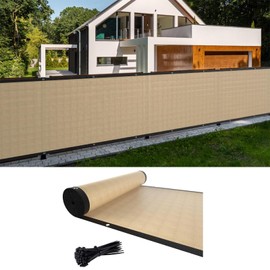 Cliselda 3ft x 50ft Privacy Fence Screen, Sand Fence Covering Privacy with Grommets, Heavy Duty Fencing Mesh Shade Net Cover for Outdoor Yard Wall Garden Backyard Commercial Residential