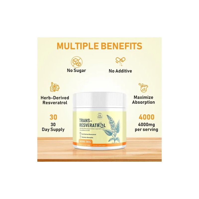 Trans Resveratrol 4000 Mg Nad Nicotinamida Quercetina Natura