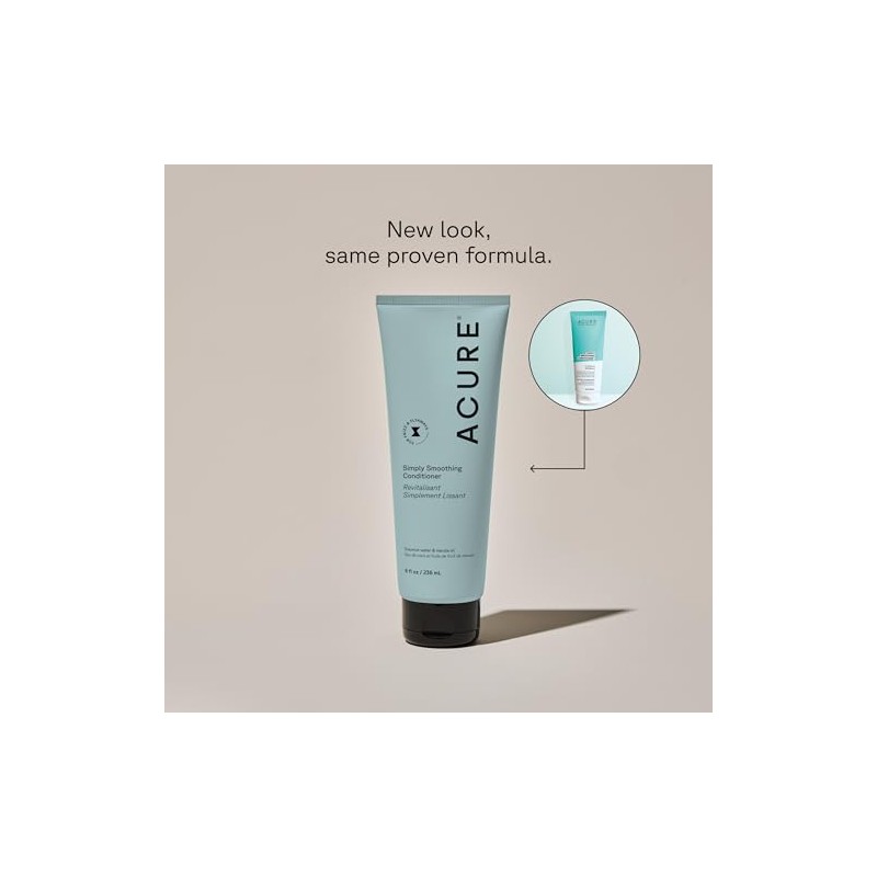 Acure | Shampoo y Acondicionador anti friz | Aplaca, aporta