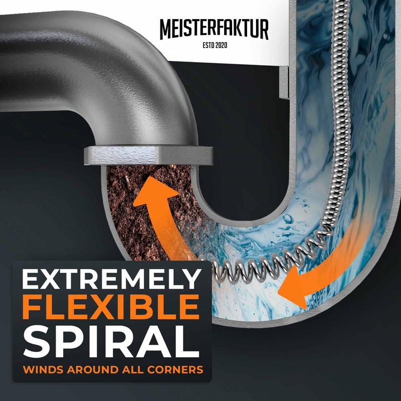 Meisterfaktur drain snake 3.0 [50 FT] - extremely long -