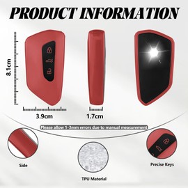 TOOMUME Key Case TPU Glossy Car Key Cover Fits VW Volkswagen Cupra Formentor Born Golf 8 Seat Leon MK4 Ibiza Ateca Skoda Kodiaq Fabia Enyaq Octavia