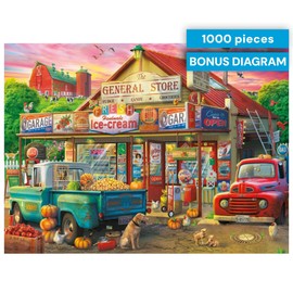Buffalo Games - Country Store - Eduard - 1000 Piece Fall Jigsaw Puzzle for Adults - Challenging Autumn Puzzle Perfect for Game Nights - Country Life Collection - Finished Size is 26.75 x 19.75