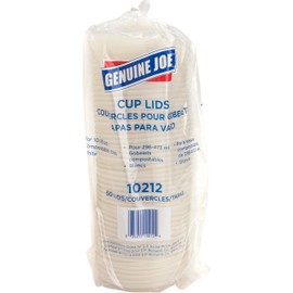 Genuine Joe 10212 Cup Lids 10-16oz. 20/PK White