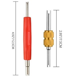 Air Valve Wrench, Valve Core Remover, Tire Repair Tool, Set of 2, Bug Turner Driver R134 R12 Car Air Conditioner Repair Removal Tool