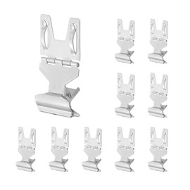 PATIKIL 10Pcs Metal Sign Clips, Rotatable Sign Holder Stand Clips Label Display Rack Merchandise Price Tag Clamps for Supermarket Retail Display, Silver Tone