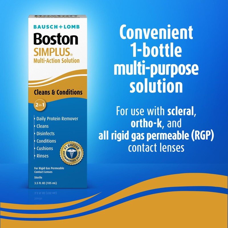 Boston SIMPLUS Multi-Action Solution, Cleans & Conditions Rigid Gas Permeable