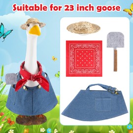 Chicingyou Spring Garden Goose Outfits Cement Goose Status Clothes for 23'' Goose Patio Yard Lawn Outdoor Costume Spring Decoration