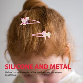 ibasenice 12pcs Girls Hair Clips, Hair Pin Kids Hair Clips for Girls Unicorn Headdress Hairpin Pair Clip European and American