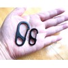 Bytiyar 6 pcs 1.85in/47mm Metal Small Carabiner Clips Snap Hooks