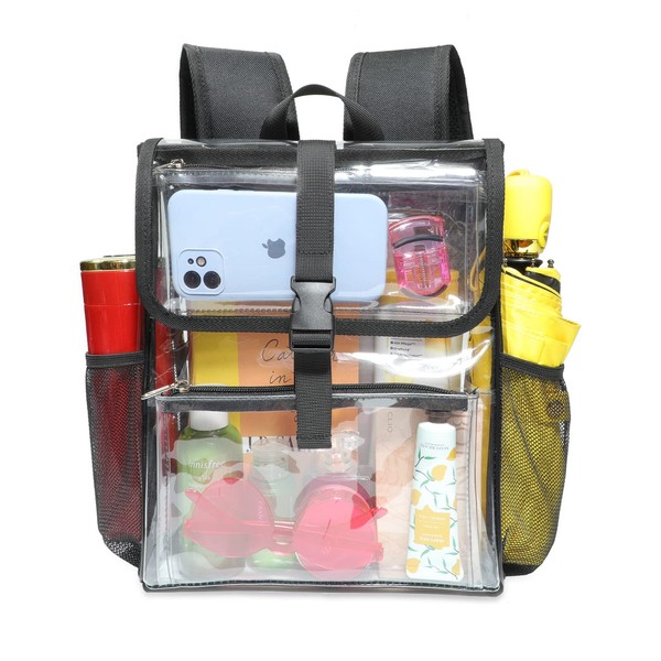 Clear Small Backpack Stadium Approved, 12x12x6 Clear Mini Backpack with