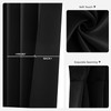 MRTREES Curtain Children's Room Curtains Black Blackout Curtains with Ruffle