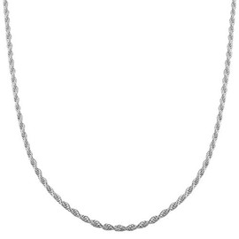 1mm sterling silver 925 Italian ROPE chain necklace chocker bracelet anklet with spring ring clasp - inch 12"/30cm