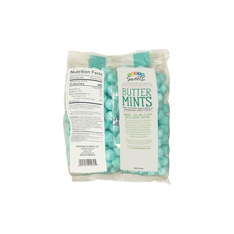 Party Sweets Blue Buttermints, 2.5 Pound, Appx. 350 pieces from