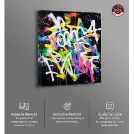 Urban Evasion Canvas Graffiti Inspired Wall Art By Notoriart, Gallery Wrapped, 16" x 20"