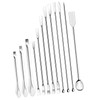 12Pcs Laboratory Spatula 304 Stainless Steel Multifunctional Sampling Scoop Experiment