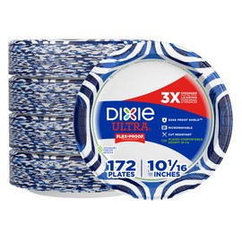 Dixie Ultra Platos de papel grandes, 10 pulgadas, platos desechables resistentes