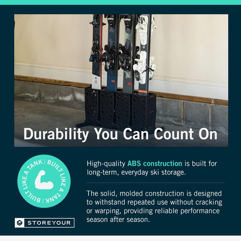StoreYourBoard Telluride Ski Storage Rack – Freestanding Ski Rack for
