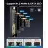 ORICO M.2 NVMe SATA SSD Enclosure Adapter, USB3.2 Gen2 10Gbps