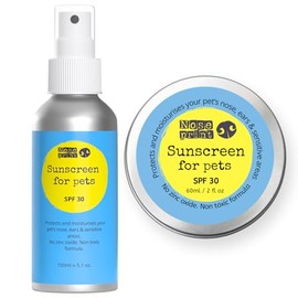 Noseprint SPF 30 Pet Sunscreen Lotion Bottle Sun Protection For Pets 150 ML + 60ML Dog Paw Balm Sun Cream Balm Moisturising Sunscreen For Dogs And Cat Non-Toxic Formula Dog Nose | Dog Sun Protection