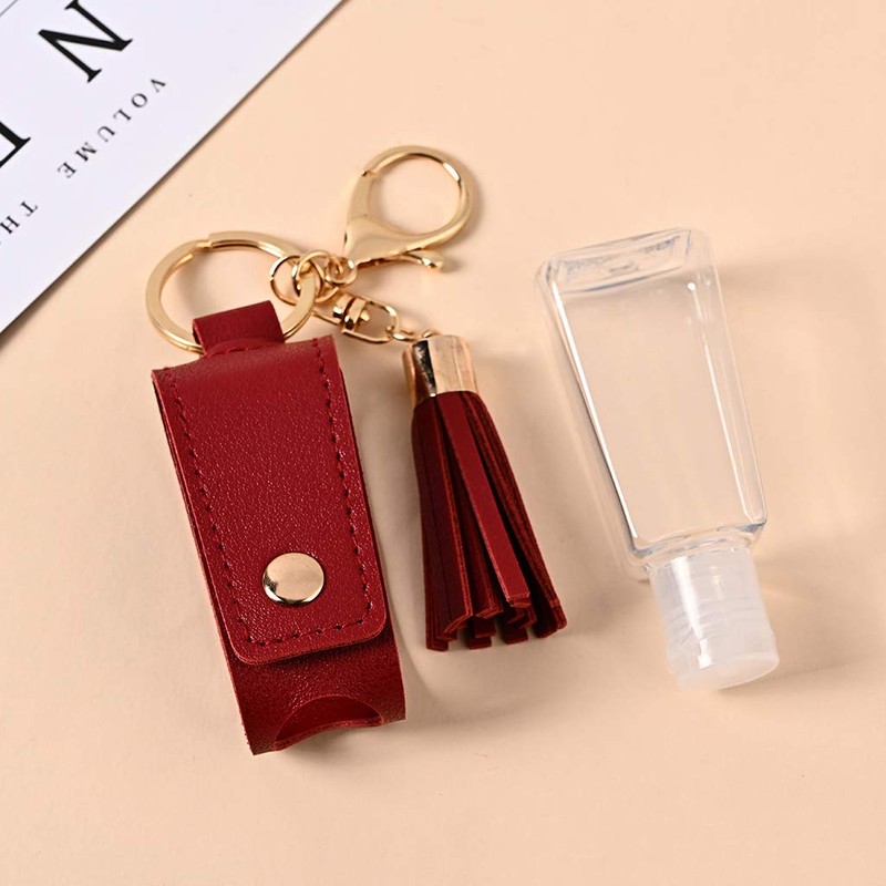 Vogast Empty Travel Bottle Keychain Hand Bottle Holder 30ml Squeeze