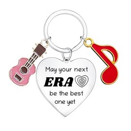 MADHAHEFU Music Singer Inspirational Keyring Guitar Keyring for Music Lover Gifts Popular Singer Spirit Merch Gifts Musicians Gifts for Music Fans Singer Fans Gifts