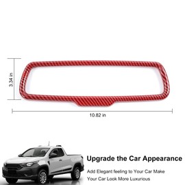 Rear View Mirror Cover Trim Frame Interior Decoration Accessories for Dodge RAM 2010-2017,for Dodge Challenger 2015-2022,for Dodge Charger 2010-2022,Red Carbon Fiber