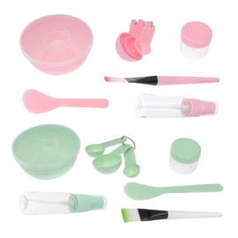 Baluue Diy Mask Bowl Stick Set 9pc Facemask Mixing Bowl Tools Green Comfortable Easy to Use Store