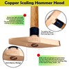 WEDO Copper Scaling Hammer,Chipping Hammer with Woodeng Handle,150g,13''330mm
