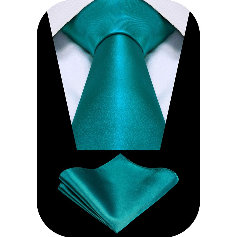 TIE G - Juego de corbata formal de satén sólido