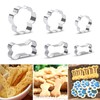 Cookie Cutters Paws Bows Set of 6 Stainless Steel Cookie