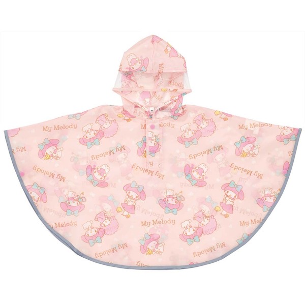Skater RAPO2-A My Melody Sanrio Rain Poncho Raincoat, For Children, Suitable Height 31.5 - 39.4 inches (80 - 100 cm)