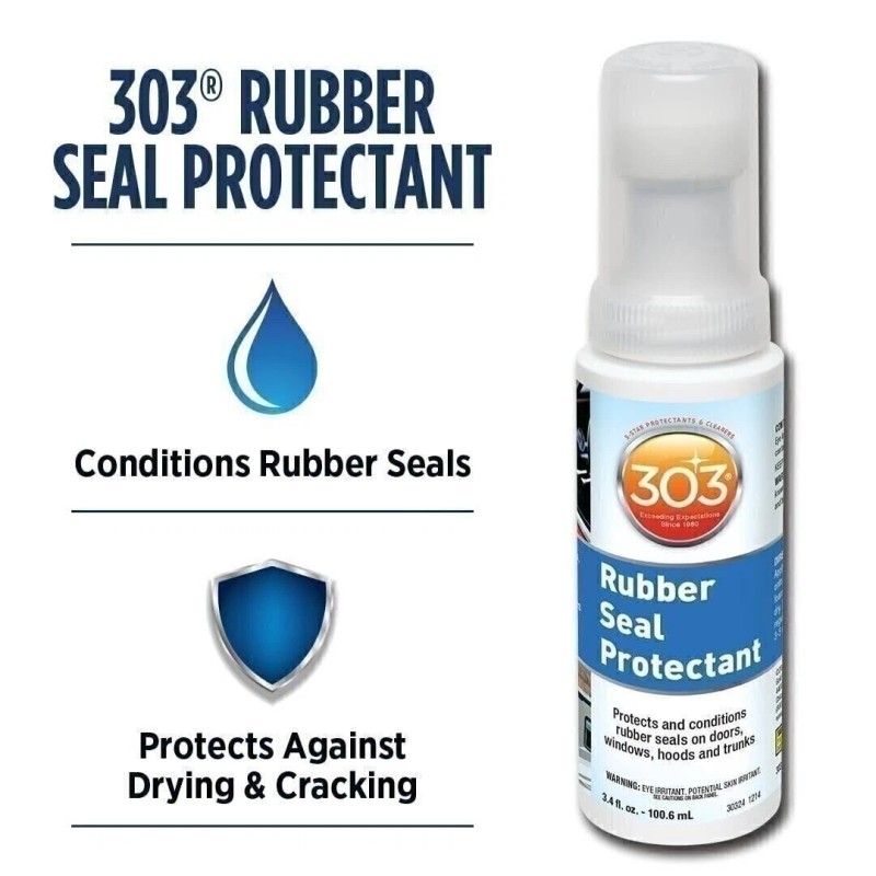 303 Products Rubber Seal Protectant – Windows, Hoods, Trunks, Rejuvenates...