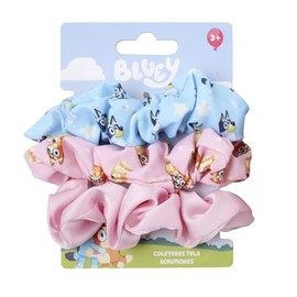 Bluey Haargummis aus Stoff, 3 Stück