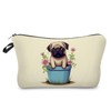 Livel lhood Floral Pug Makeup Bag Cute Small Organizer Zipper