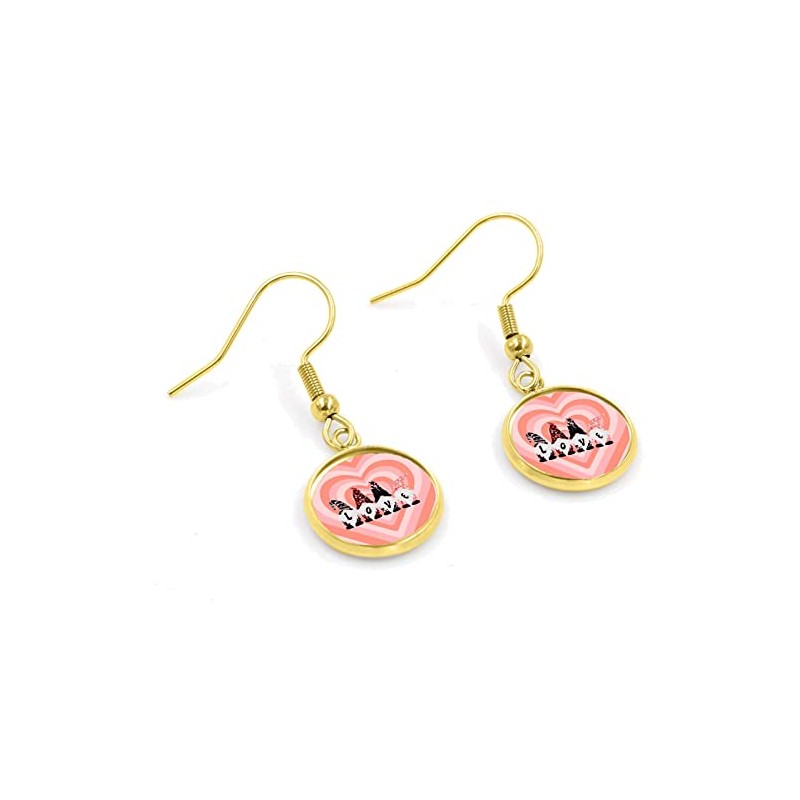 Gnomes Love Drop Dangle Earring, Gold