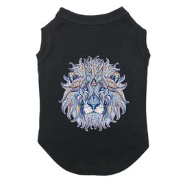 Izefia Dog Shirts Clothes T Shirt for Small Dog Breathable Lion King Shirts Cool Summer Cotton Tank Top Vest for Small Dog Puppy Medium Cat Black L